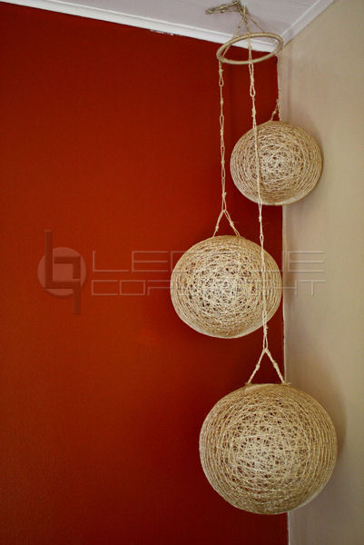 Hanging Corner Ceiling Abaca Balls Leoque Collection One