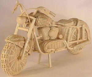 rattan motorbike replica