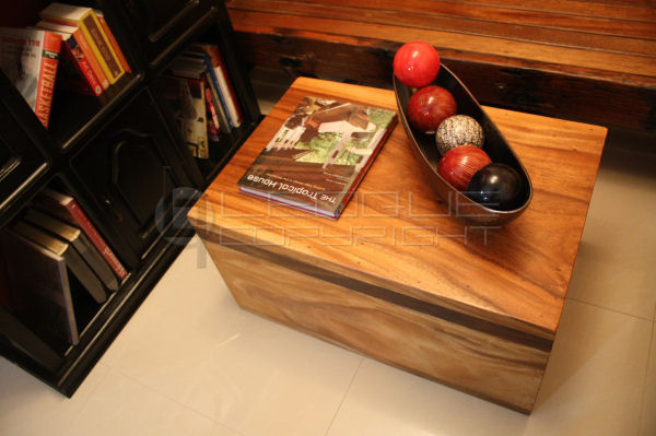 Coffee table with storage, big storage wooden chest, solid ...