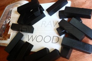 wood: wood blocks, a component of our soon to be made wooden clock
