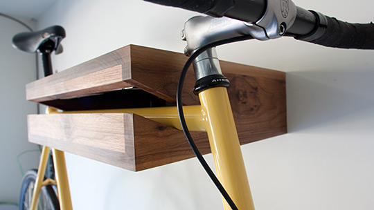 Wooden Wall Bike Rack