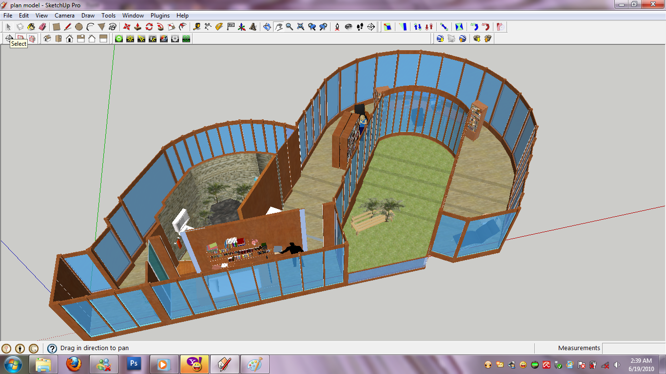 Vacation house, case study design & theory (via Google SketchUp)