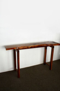 hardwood console table