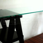 trestle tables = console table