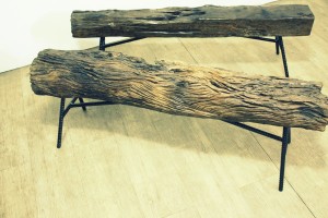 re-purposed wood, traviesa artsy bench