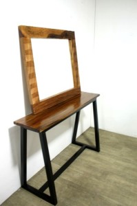 mirror and console table