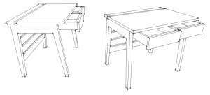 simple wood computer table work desk