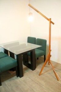 minimal simple wood floor lamp