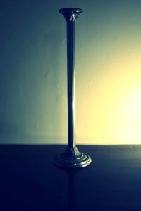 silver candlestick holder 