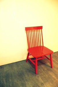 windsor chair orange