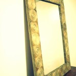 rattan wicker wall mirror
