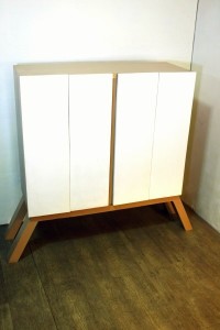 white brown cabinet