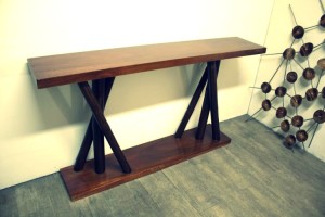 big console table, bamboo and wood material