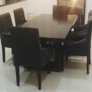 Custom furniture: Dining Set with upholstered dining chairs