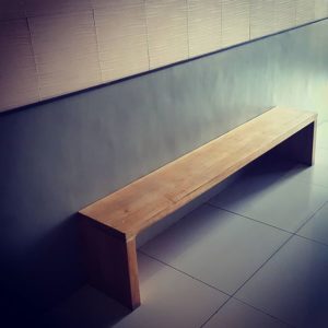 Spotted: Wood bench