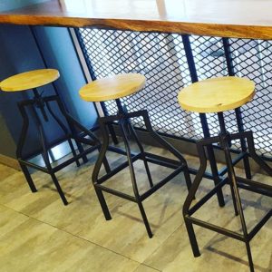 Design Inspiration: Cafe metal and wood bar stool