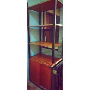 Delivered Furniture: Metal and Wood Cabinet Shelving