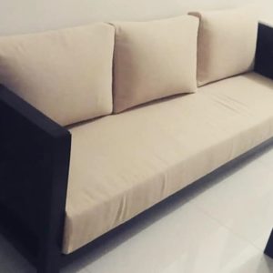 Wooden sofa, with foam seat and back