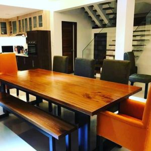 Beautiful mixed chairs and bench dining set delivery