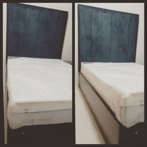 Buyer show: Tall upholstered headboard bed
