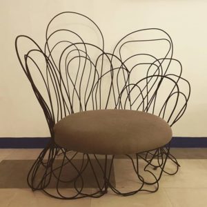Accent Furniture: Metal and Fabric Chair