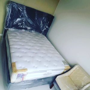 Delivered Bedroom Furniture: Bed with headboard + Accent Chair