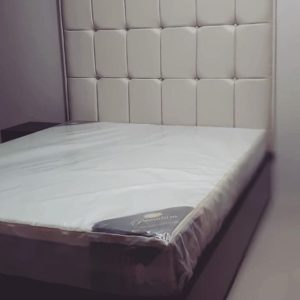 Bedroom Furniture, tufted headboard bed
