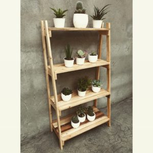 4 Layers Wooden Plant Rack