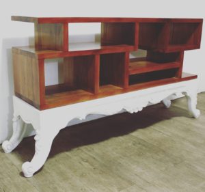 TV Stand with carved legs