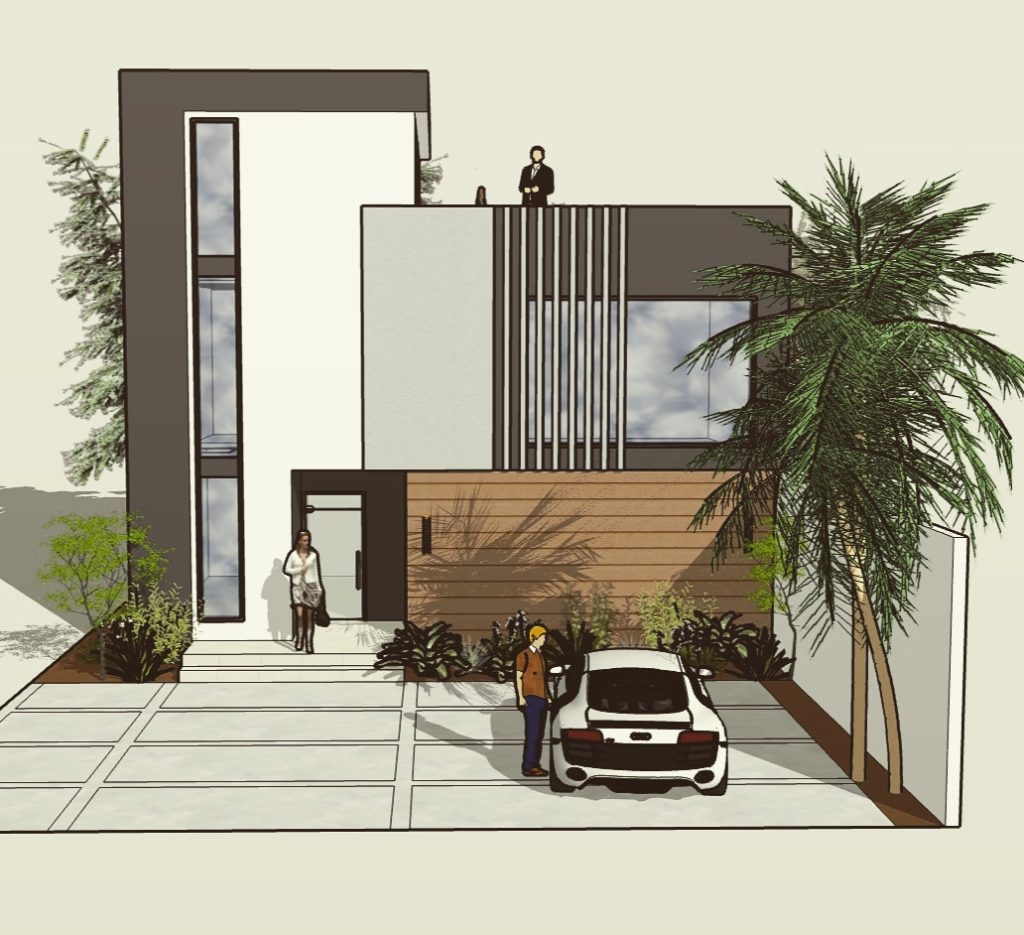 Building Design, 2 storey building office with roof deck : Leoque