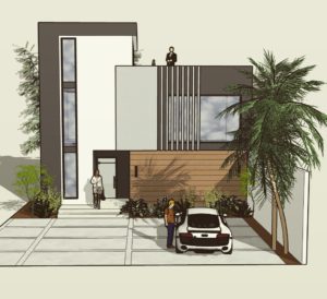 Building Design, 2 storey building office with roof deck